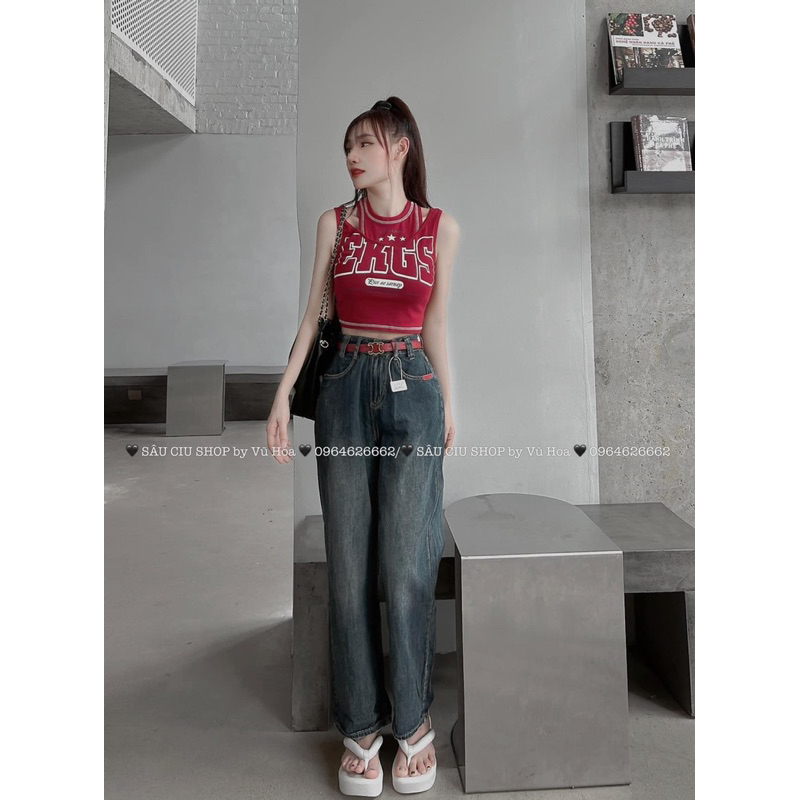 Quần jeans dáng bagy thụng hàng QC + tặng kèm betl đổ ảnh thật - hàng sẵn