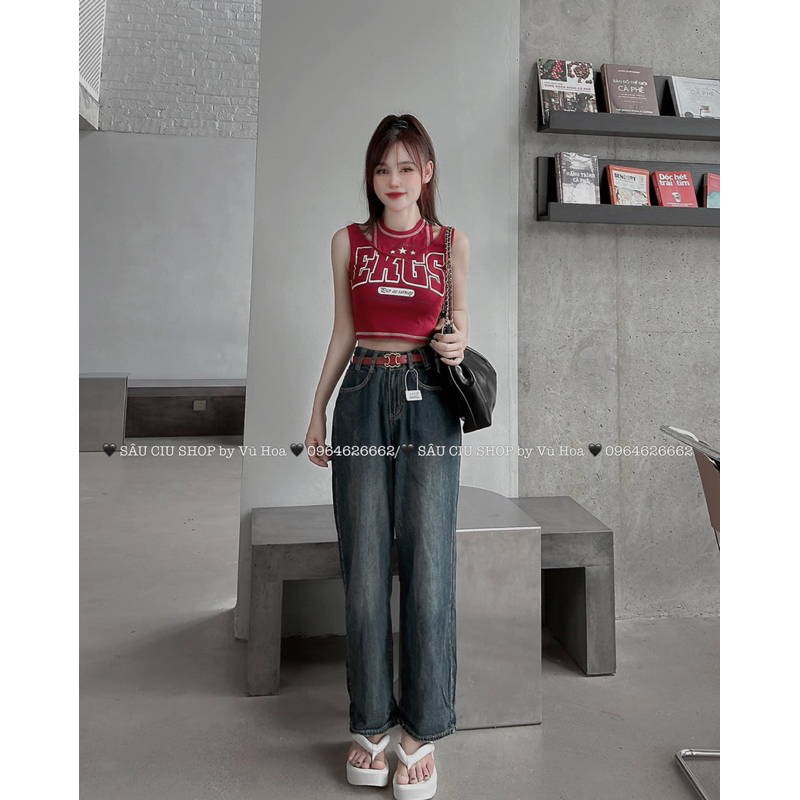 Quần jeans dáng bagy thụng hàng QC + tặng kèm betl đổ ảnh thật - hàng sẵn