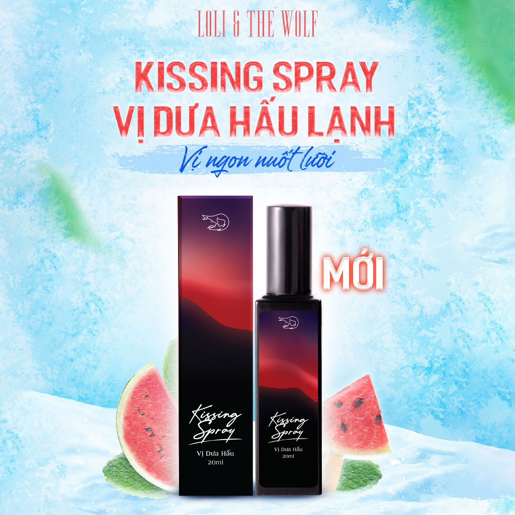 Xịt Thơm Miệng Kissing Spray Loli And The Wolf Vị Dưa Hấu Lạnh Chai 20ml