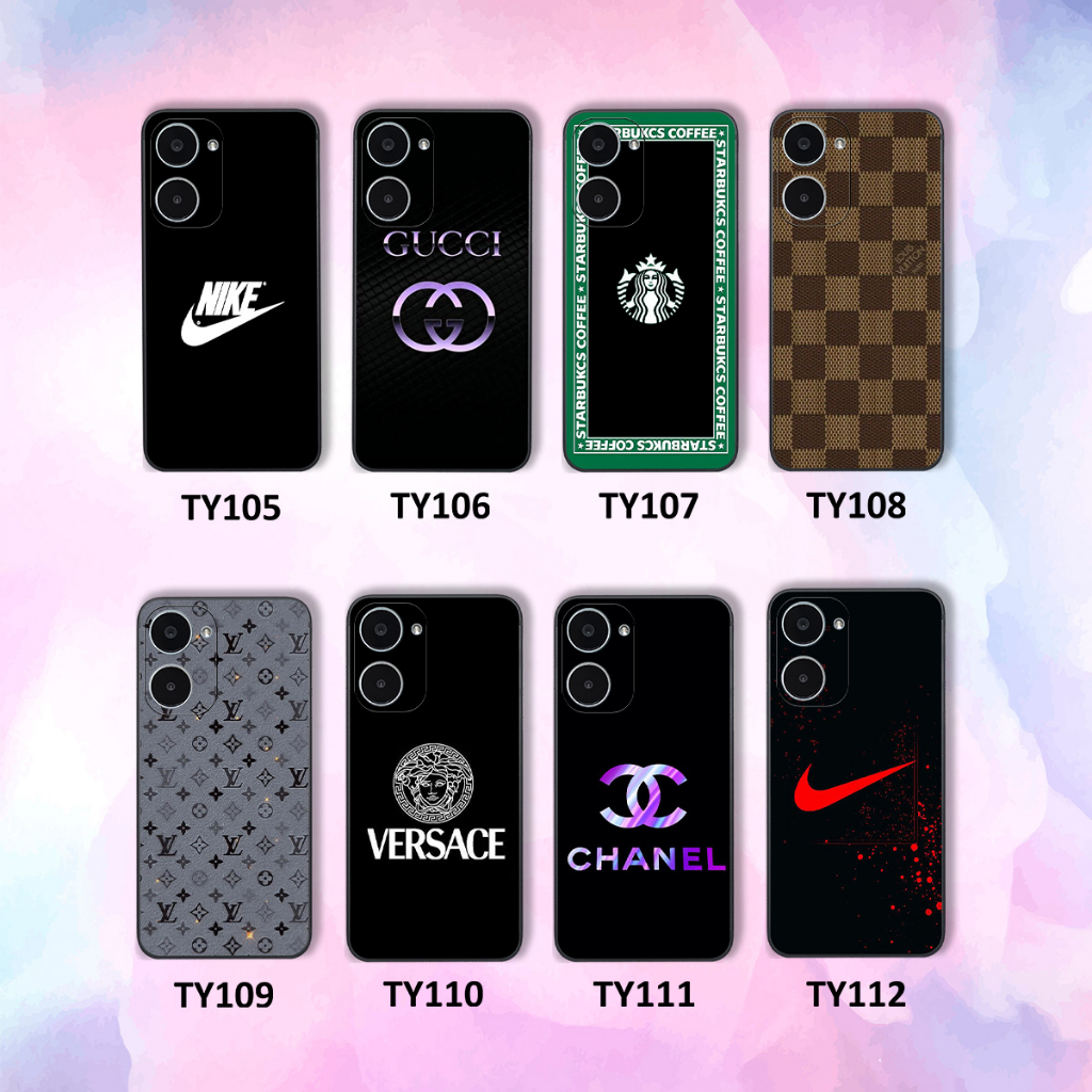 Ốp Realme 10 in logo các thương hiệu nổi tiếng siêu sang, siêu cá tính