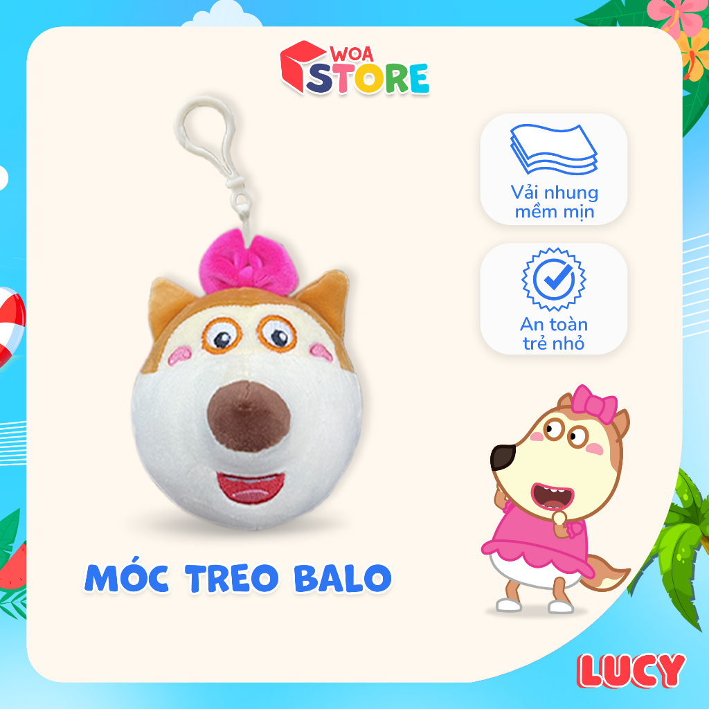 Móc Khóa Hình Thú Nhồi Bông Lucy Thương Hiệu Wolfoo