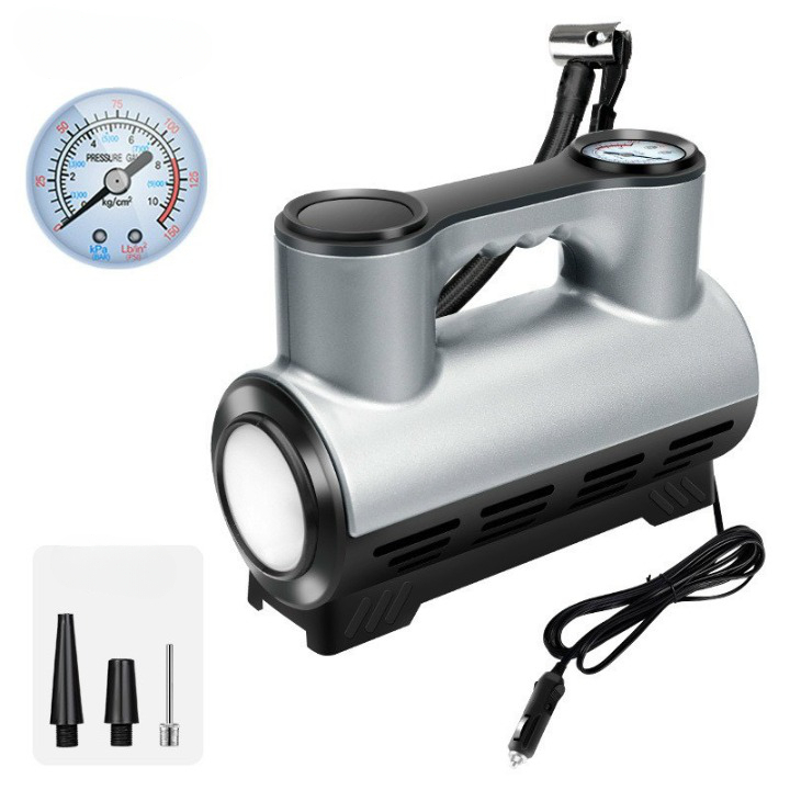 Máy bơm lốp ô tô Điện 12V Công Suất Cao Thiết Kế Mini Dễ Đem Theo Khi Di Chuyển.