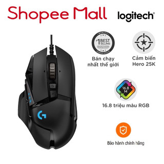 Chuột game có dây logitech g502 hero - cảm biến hero 25k, rgb, 11 nút lập trình