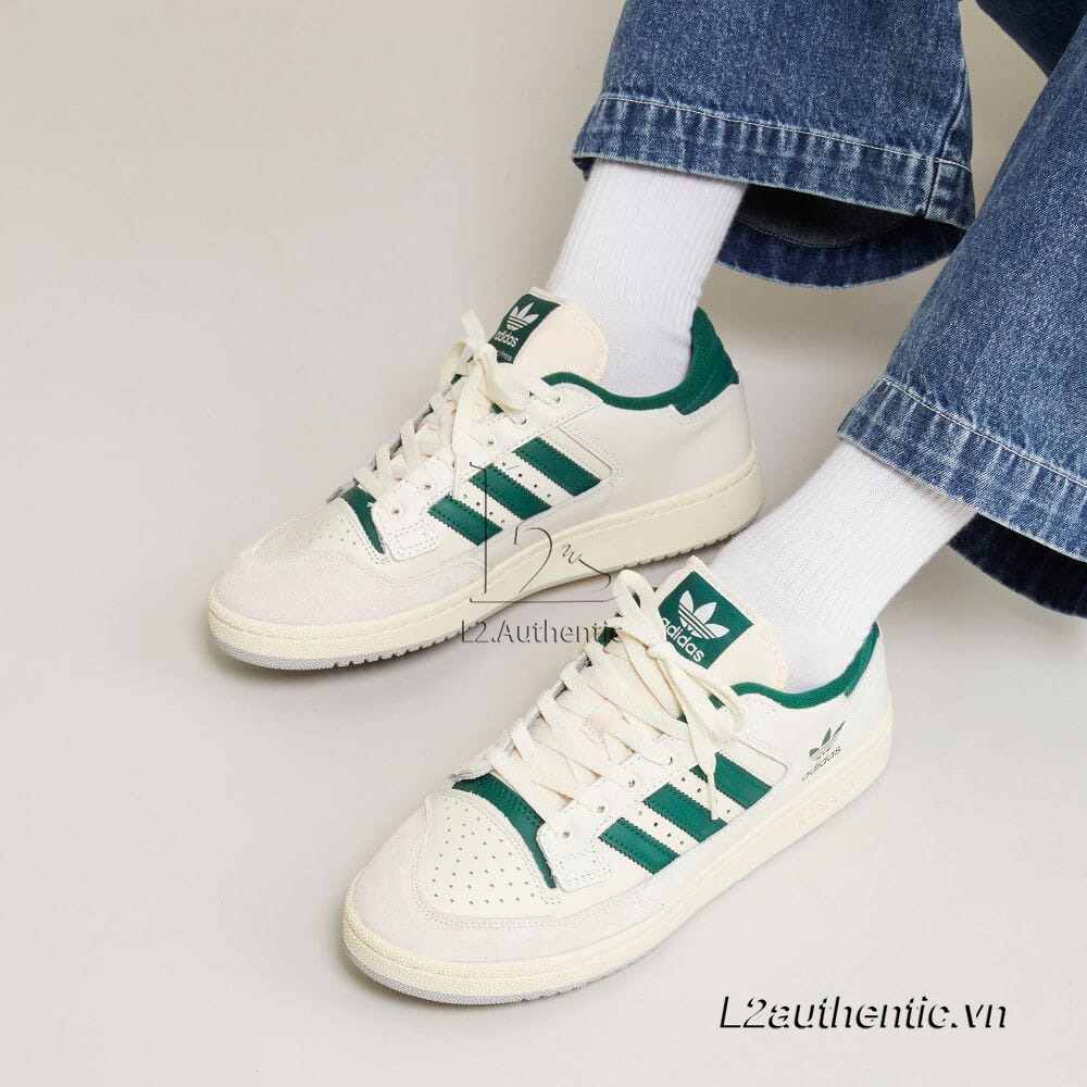 Giày A.didas Centennial 85 Low Cloud White Green #GX2214
