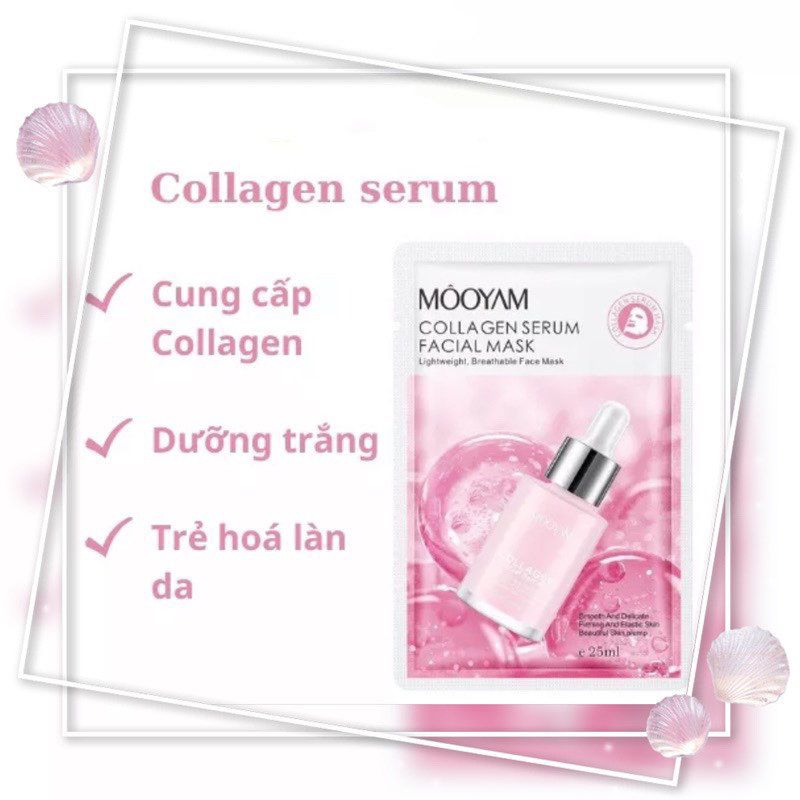 Mặt Nạ Truyền Trắng Mooyam Với Thành Phần Cao Cấp Retinol, Collagen, Vitamin C, HA...Giúp Cấp Ẩm Dưỡng Trắng Trẻ Hoá Da