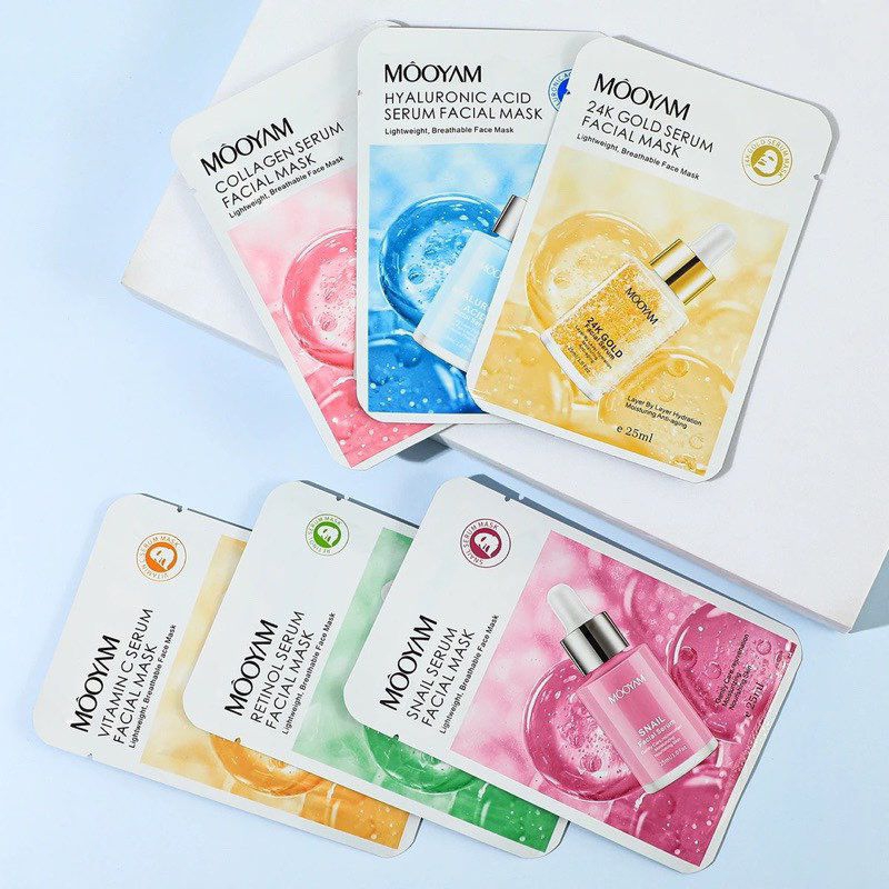 Mặt Nạ Truyền Trắng Mooyam Với Thành Phần Cao Cấp Retinol, Collagen, Vitamin C, HA...Giúp Cấp Ẩm Dưỡng Trắng Trẻ Hoá Da