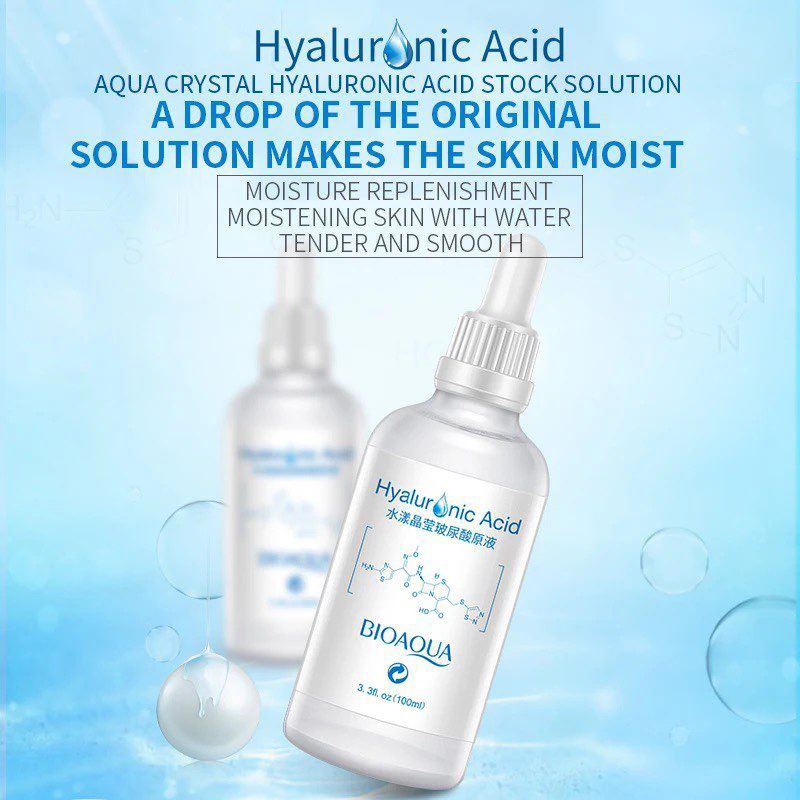 Serum Bioaqua 100ml Hyaluronic Acid Siêu Cấp Ẩm Dưỡng Da Trắng Sáng Căng Bóng, Giảm Thâm Sạm Nám, Giúp Thủ Nhỏ LCL