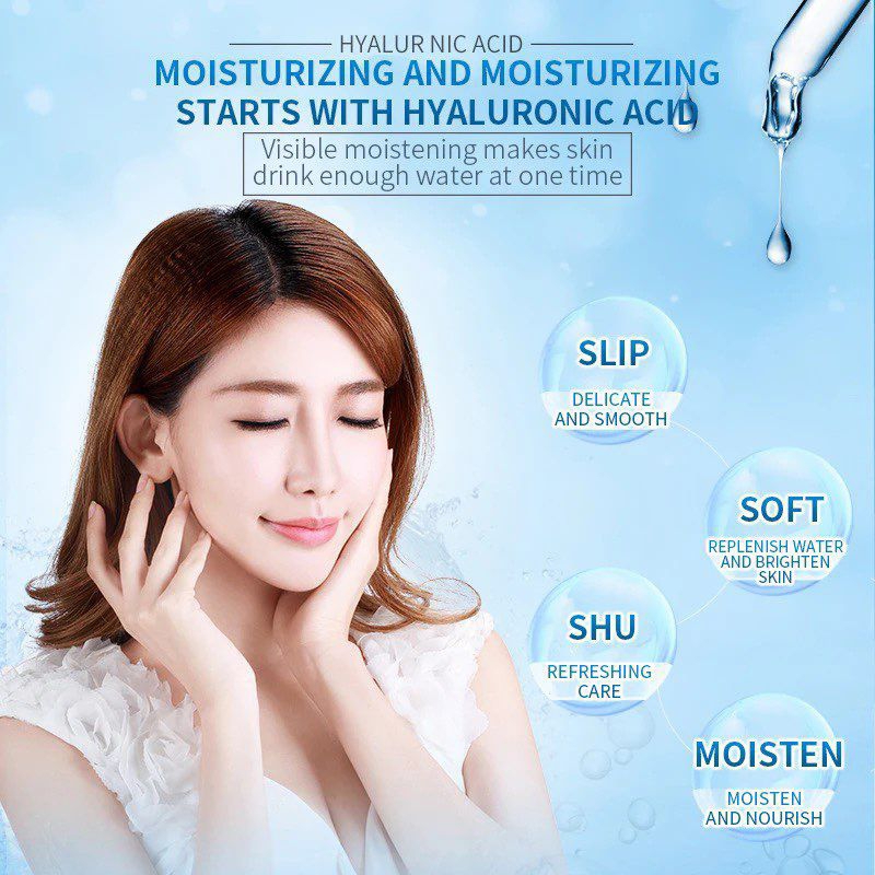 Serum Bioaqua 100ml Hyaluronic Acid Siêu Cấp Ẩm Dưỡng Da Trắng Sáng Căng Bóng, Giảm Thâm Sạm Nám, Giúp Thủ Nhỏ LCL