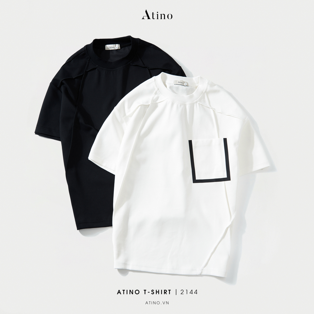 Áo Phông Nam Cộc Tay Cổ Tròn  ATINO chất liệu 100% Cotton thoáng mát form Regular AP2.2144
