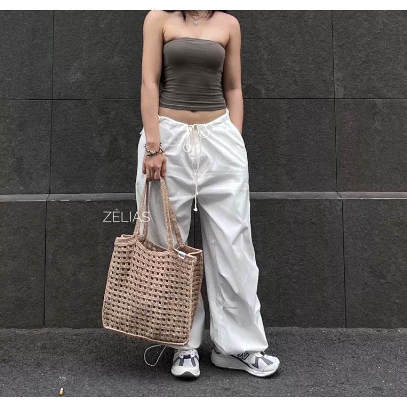 Túi lưới tote sợi thô handmade size to