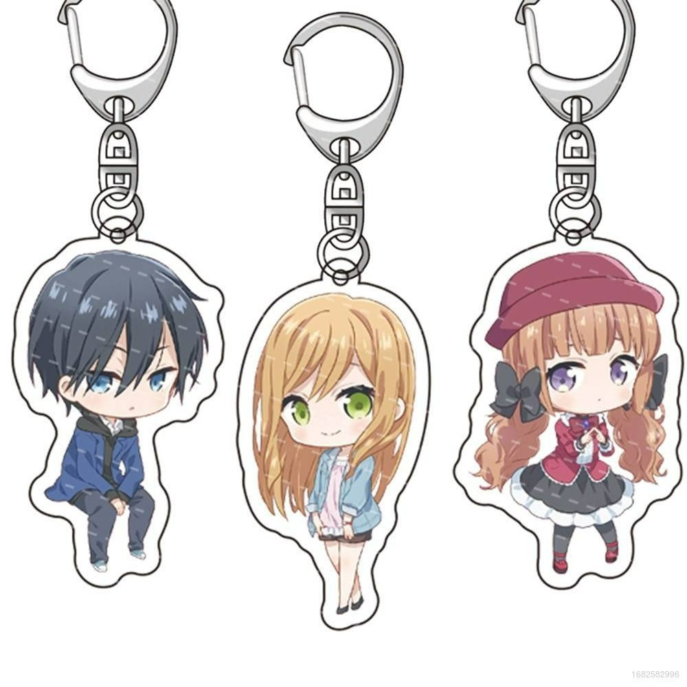 Móc khóa in hình My Love Story With Yamada-kun at Lv999 ver Dạo Phố anime chibi mica trong acrylic dễ thương