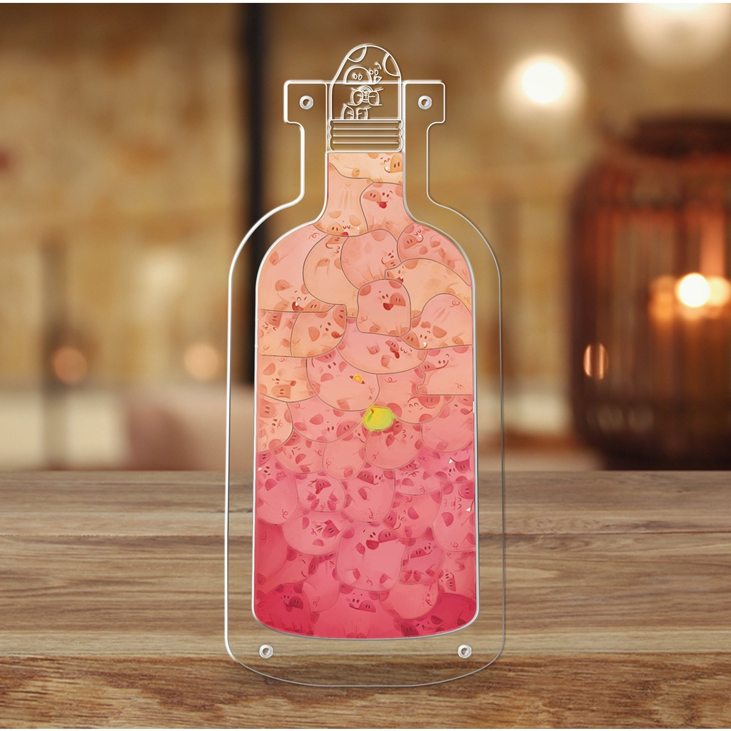 Bộ xếp hình Mèo trong lọ pets in bottle bằng Acrylic trong suốt, đồ chơi lắp ráp hình động vật