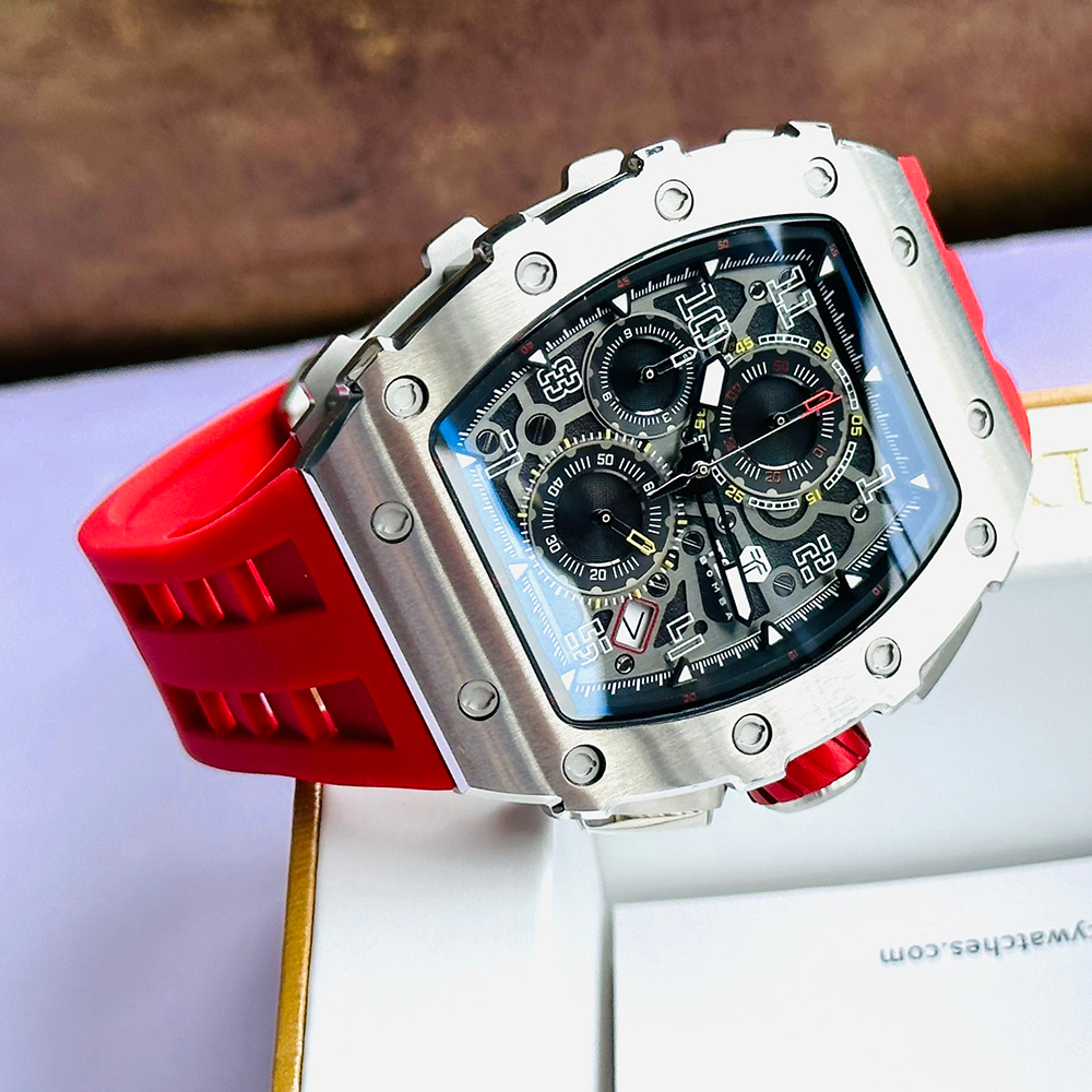 ĐỒNG HỒ NAM TSAR BOMBA RED SILVER TB8204
