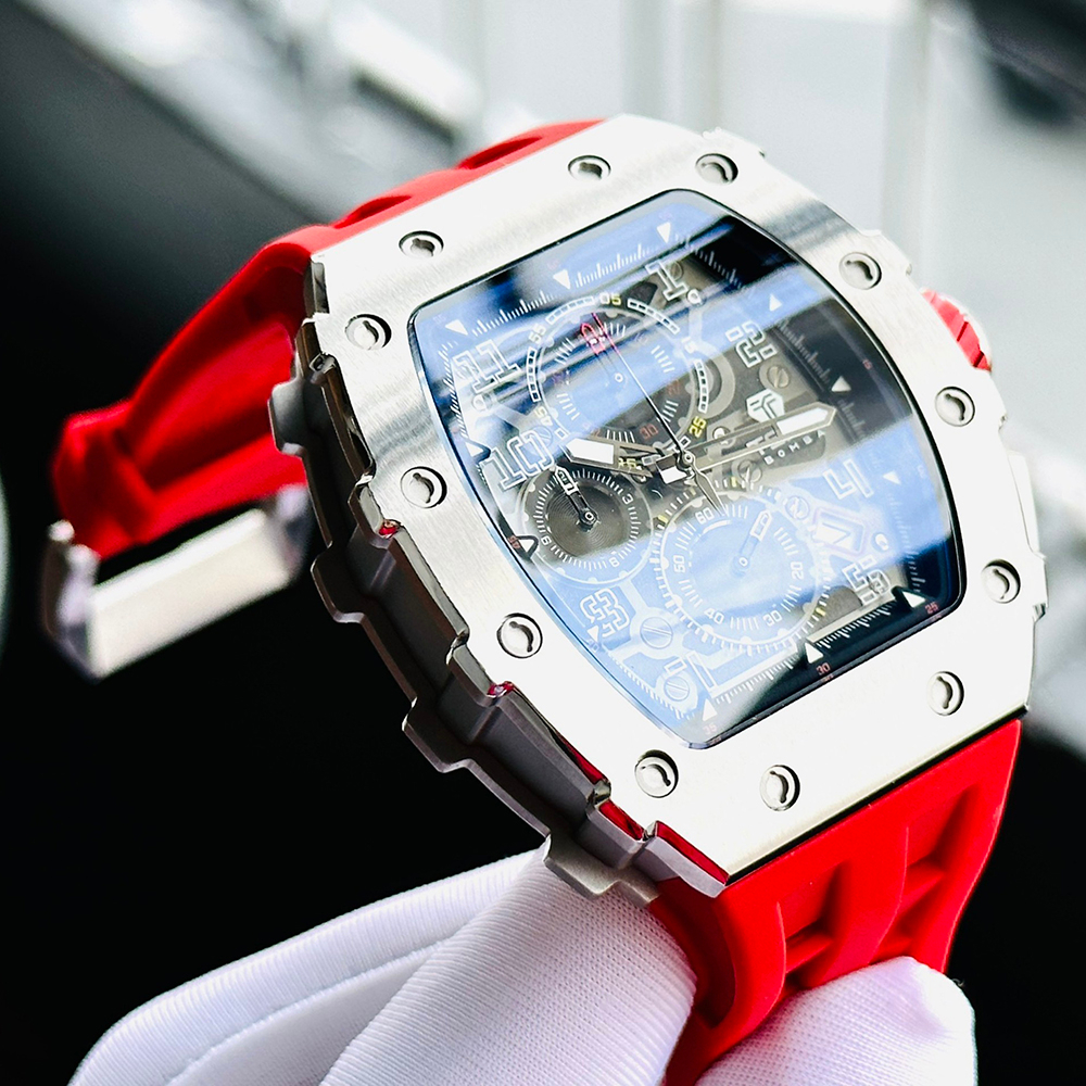 ĐỒNG HỒ NAM TSAR BOMBA RED SILVER TB8204
