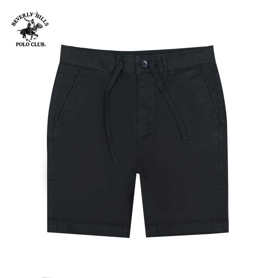 Beverly Hills Polo Club - Quần short khaki Nam Slim Fit Cotton BK Đen- QKSS22V015