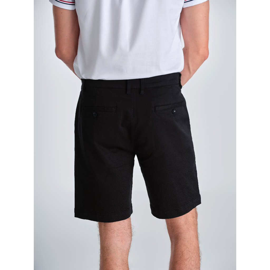 Beverly Hills Polo Club - Quần short khaki Nam Slim Fit Cotton BK Đen- QKSS22V015