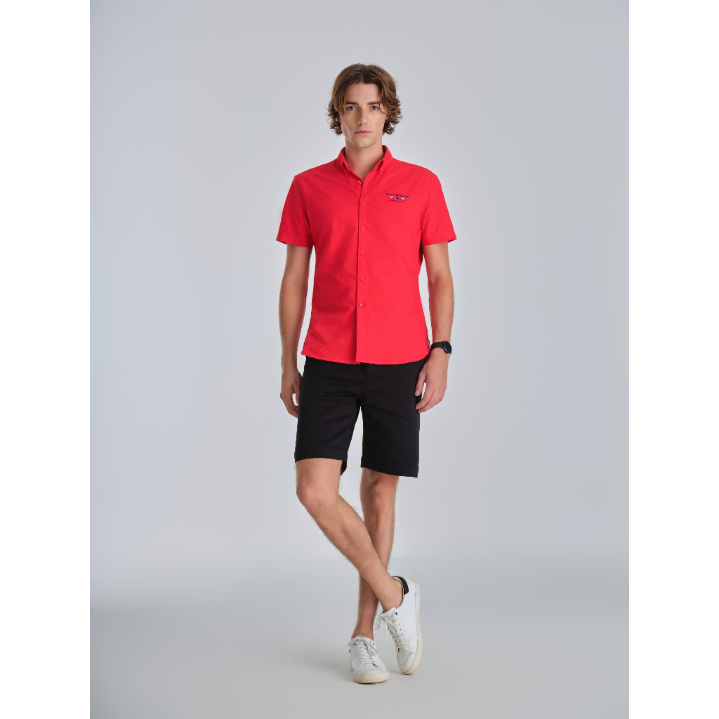 Beverly Hills Polo Club - Áo sơ mi ngắn tay Nam Slim Fit RD Đỏ- CMSSS23TL006