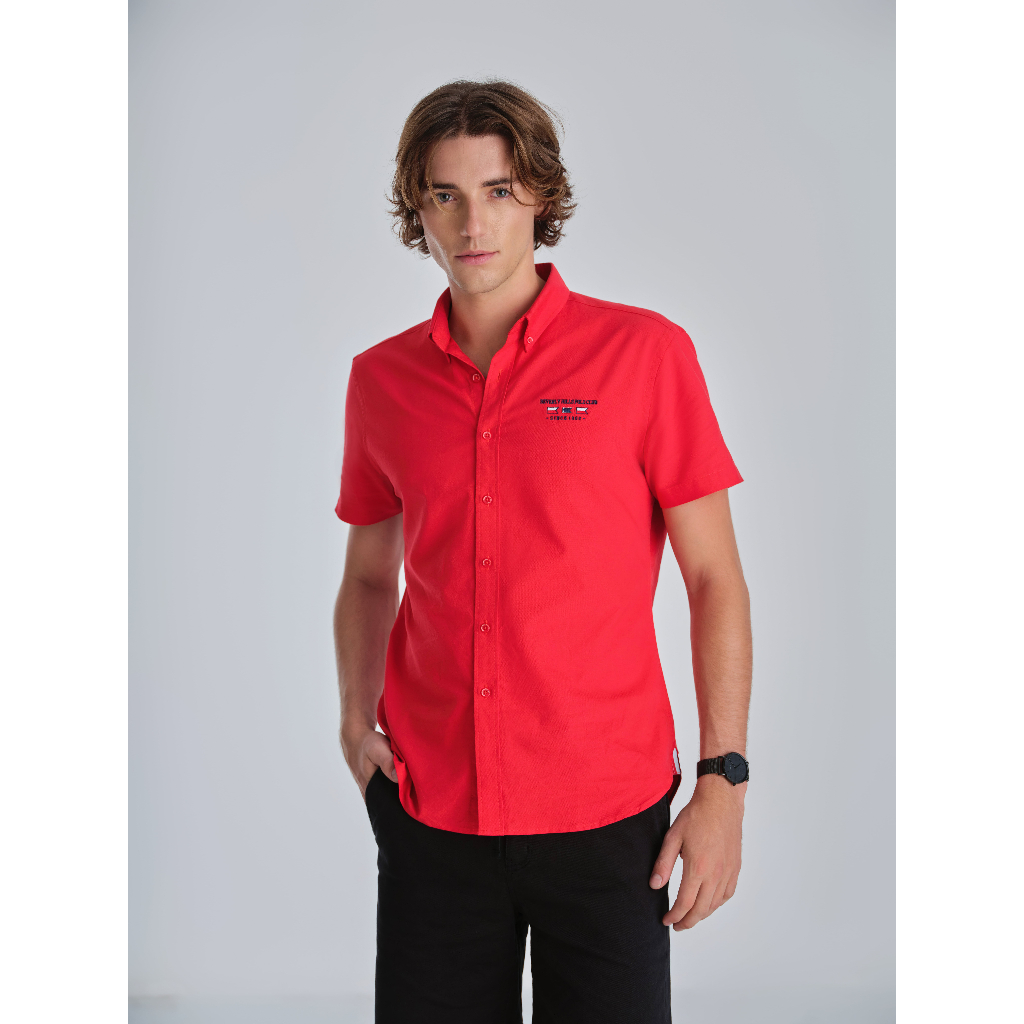 Beverly Hills Polo Club - Áo sơ mi ngắn tay Nam Slim Fit RD Đỏ- CMSSS23TL006