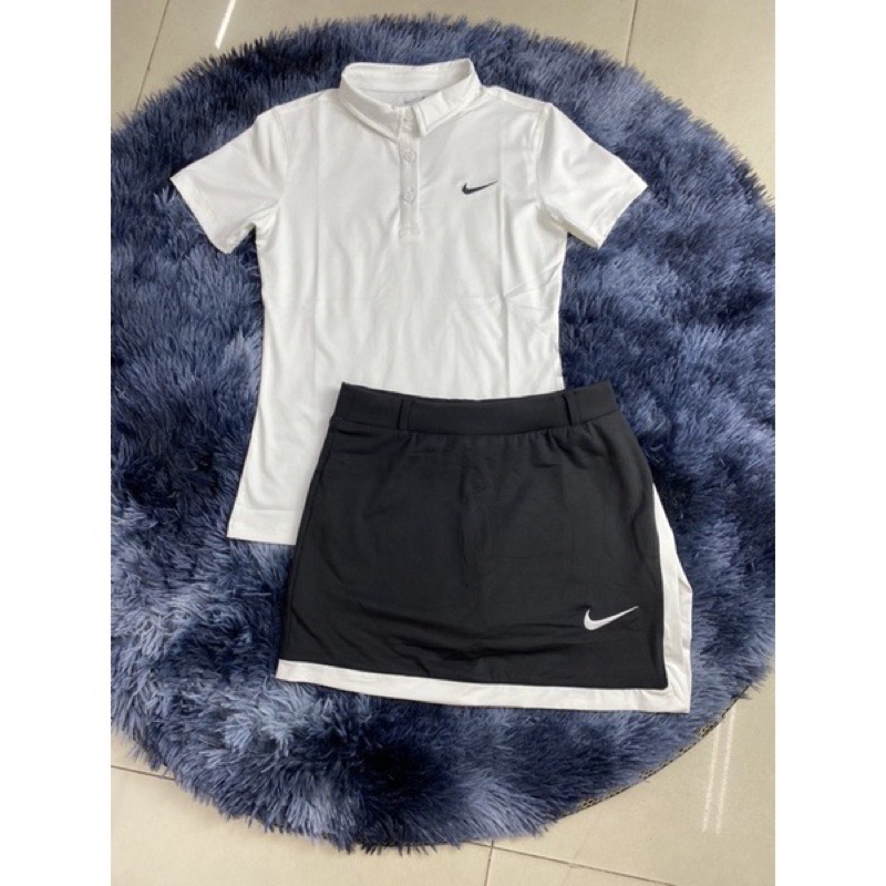 Sét golf, tennis nữ váy xẻ 1 bên, bên trong váy là quần, lên phom đẹp mê