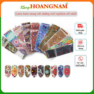 Sét phoi thổ cẩm trang trí móng làm nail mi shop Hoangnam
