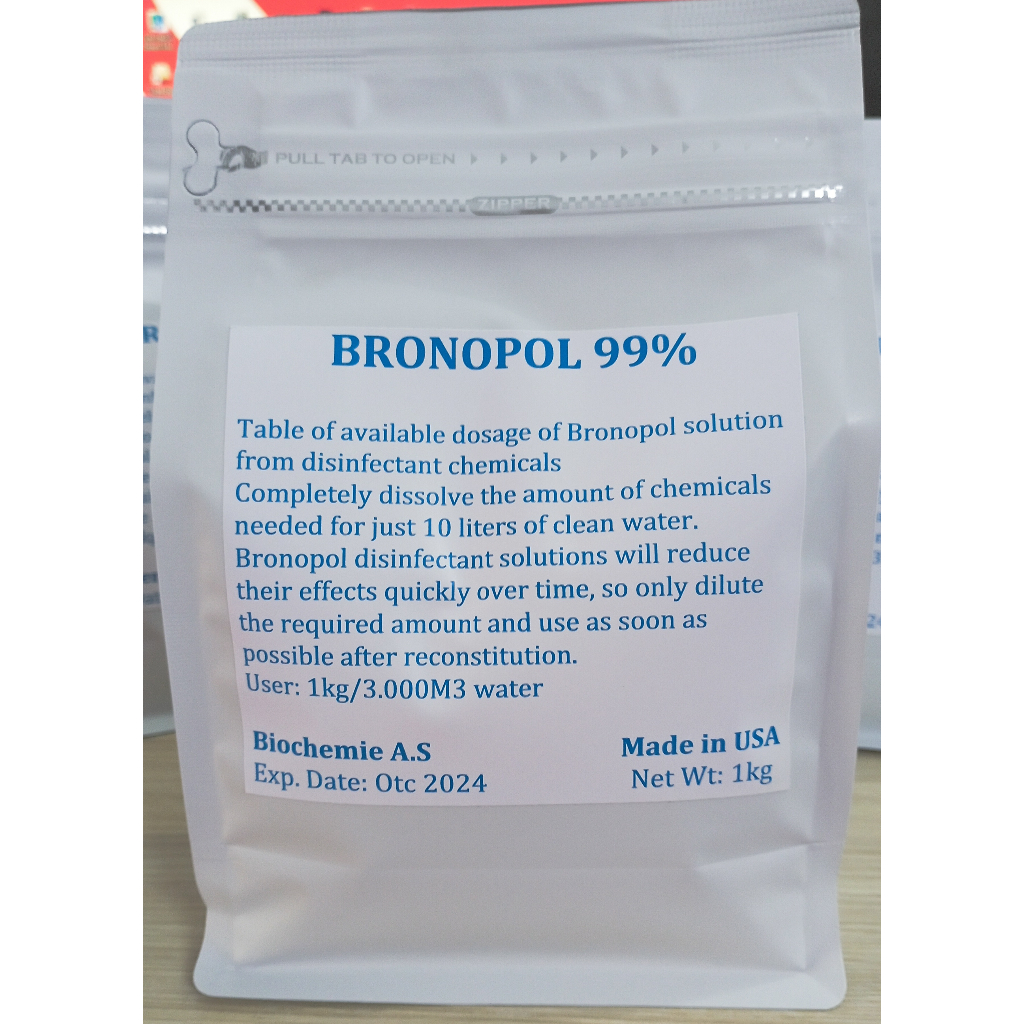 BRONOPOL 99%: Ức nấm ngoại ký sinh ký sinh trùng gây bệnh trên tôm cá động vật thủy sản