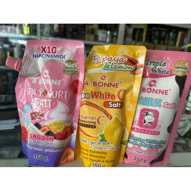 Muối Tắm Sữa Bò Tẩy Tế Bào Chết A Bonne Spa Milk Salt vitaminc và dâu tam Chính Hãng
