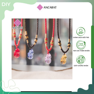 ANCARAT - Mặt dây Hồ ly đá phong thủy (Mệnh Mộc - Xanh lá)