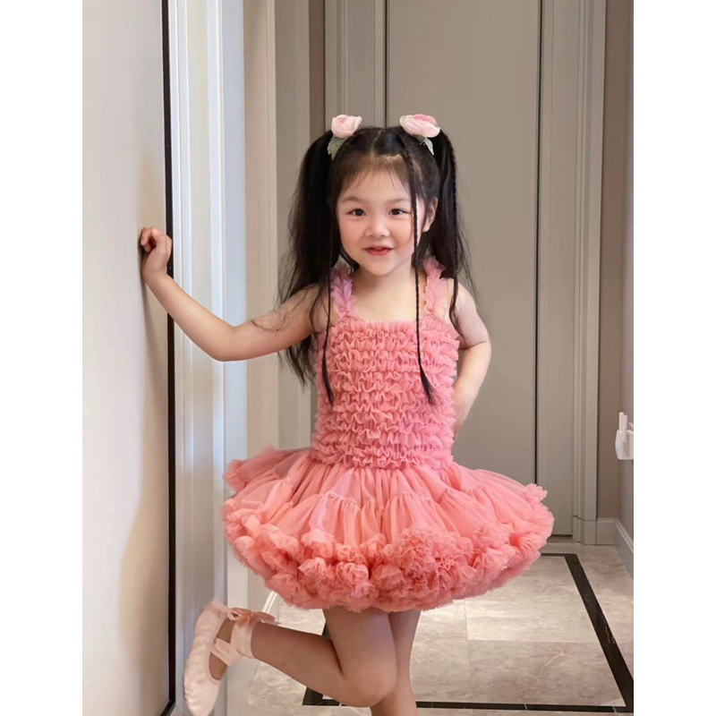 Váy Tutu Liền Thân Sắc Màu Bé Gái