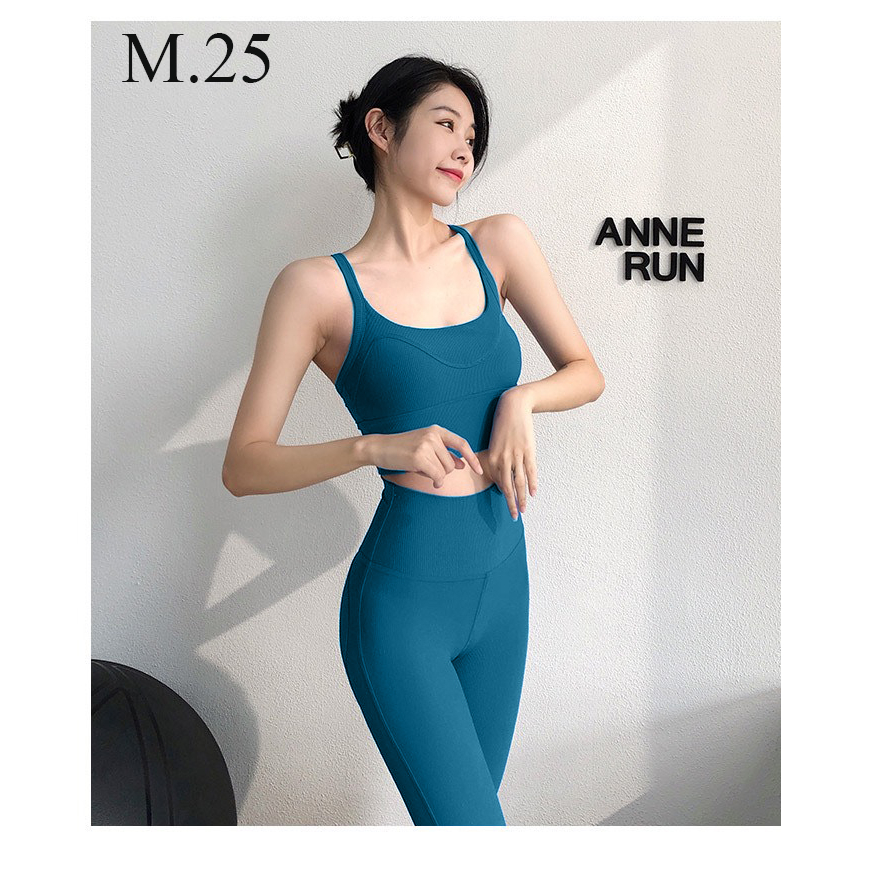 Bộ đồ tập gym yoga ... thun tăm có sẵn mút ngực