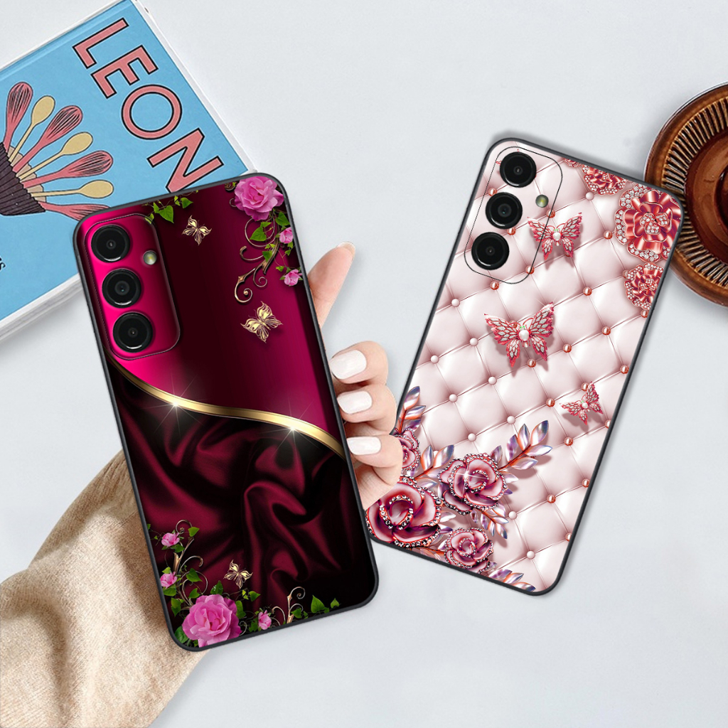 Ốp Samsung A14 / A24 / A34 / A54 5G in hình hoa lá họa tiết siêu đẹp, sang trọng