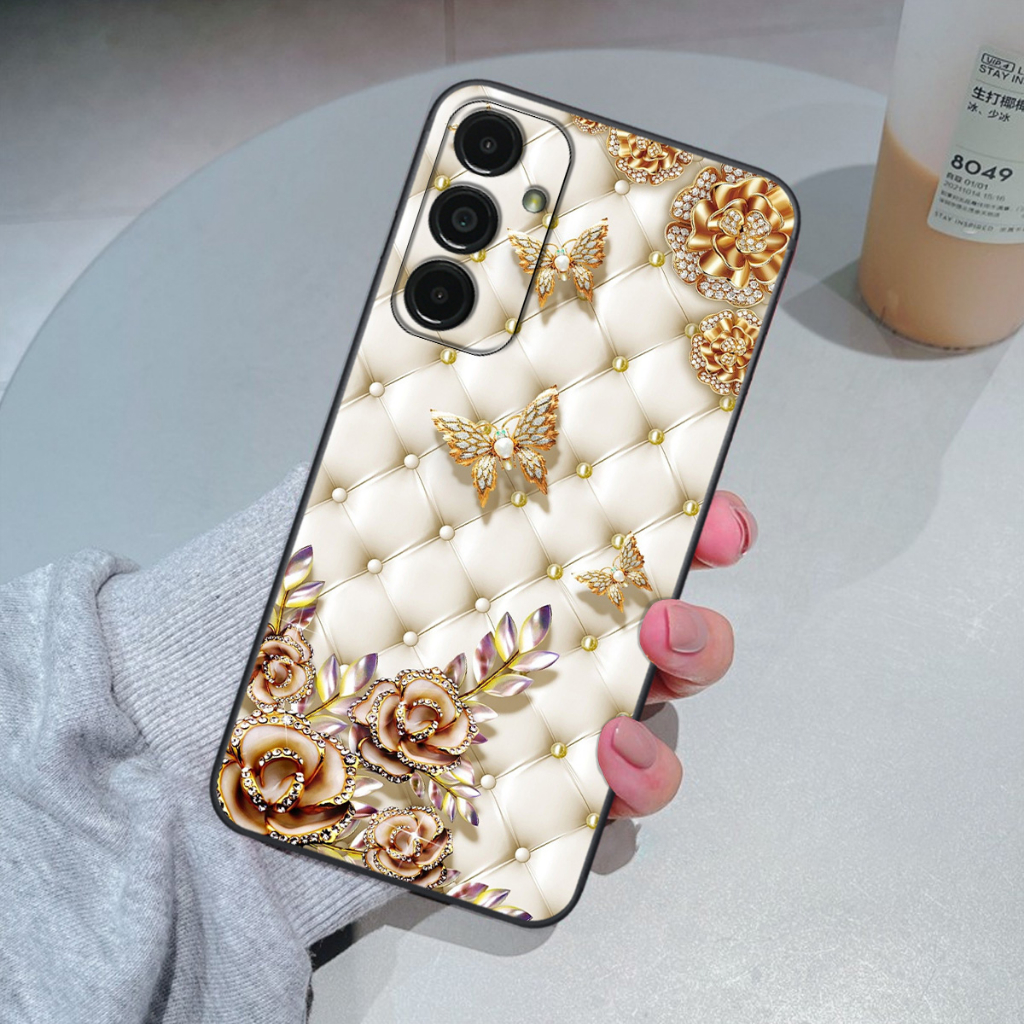 Ốp Samsung A14 / A24 / A34 / A54 5G in hình hoa lá họa tiết siêu đẹp, sang trọng