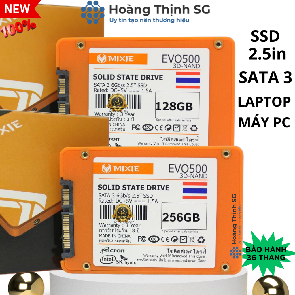 Ổ Cứng SSD 128GB-256GB 2.5in SATA 3 MIXIE - Chính Hãng - Bảo Hành 3 năm 1 đổi 1