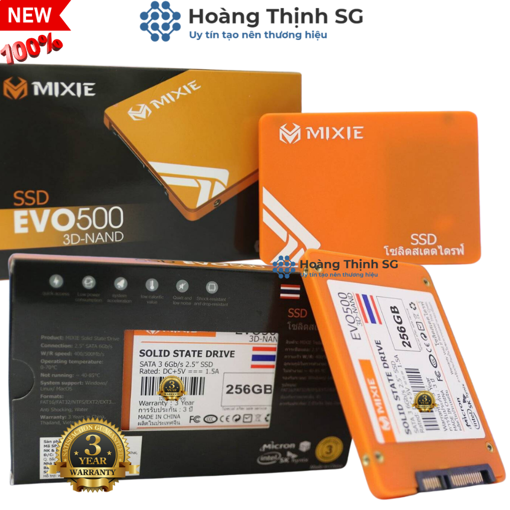 Ổ Cứng SSD 128GB-256GB 2.5in SATA 3 MIXIE - Chính Hãng - Bảo Hành 3 năm 1 đổi 1 | BigBuy360 - bigbuy360.vn