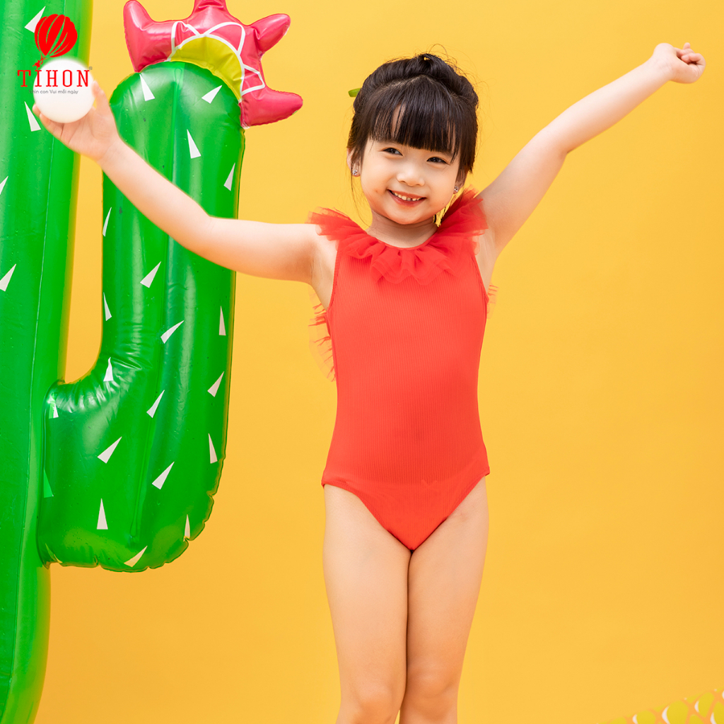 Đồ bơi liền thân cho bé gái TIHON cao cấp phong cách Hàn Quốc siêu xinh SET0850419