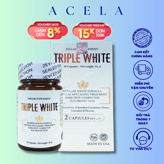 Viên Uống Triple White, Viên Uống Trắng Da Chống Nắng Giảm Thâm Nám _ACELA STORE