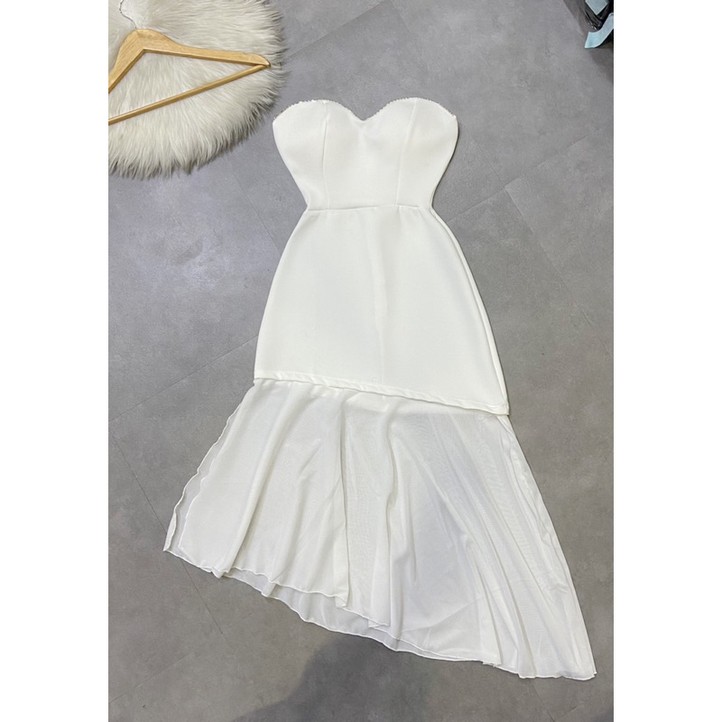 Đầm cườm thiết kế cúp ngực phối lưới (hình thật shop chụp ) - CarotShop