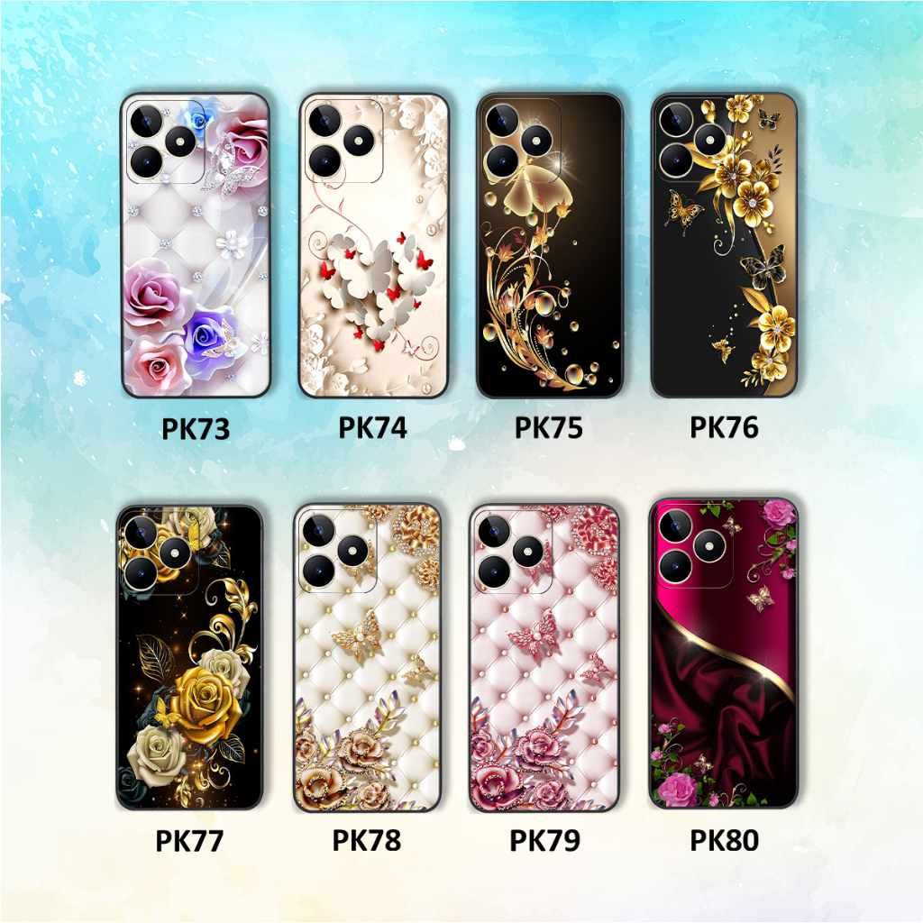 Ốp Realme C53 / NARZO N53 in hình hoa lá họa tiết siêu đẹp, sang trọng