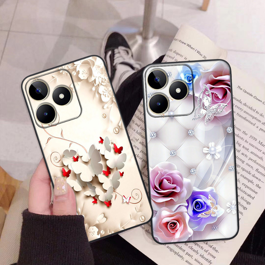 Ốp Realme C53 / NARZO N53 in hình hoa lá họa tiết siêu đẹp, sang trọng