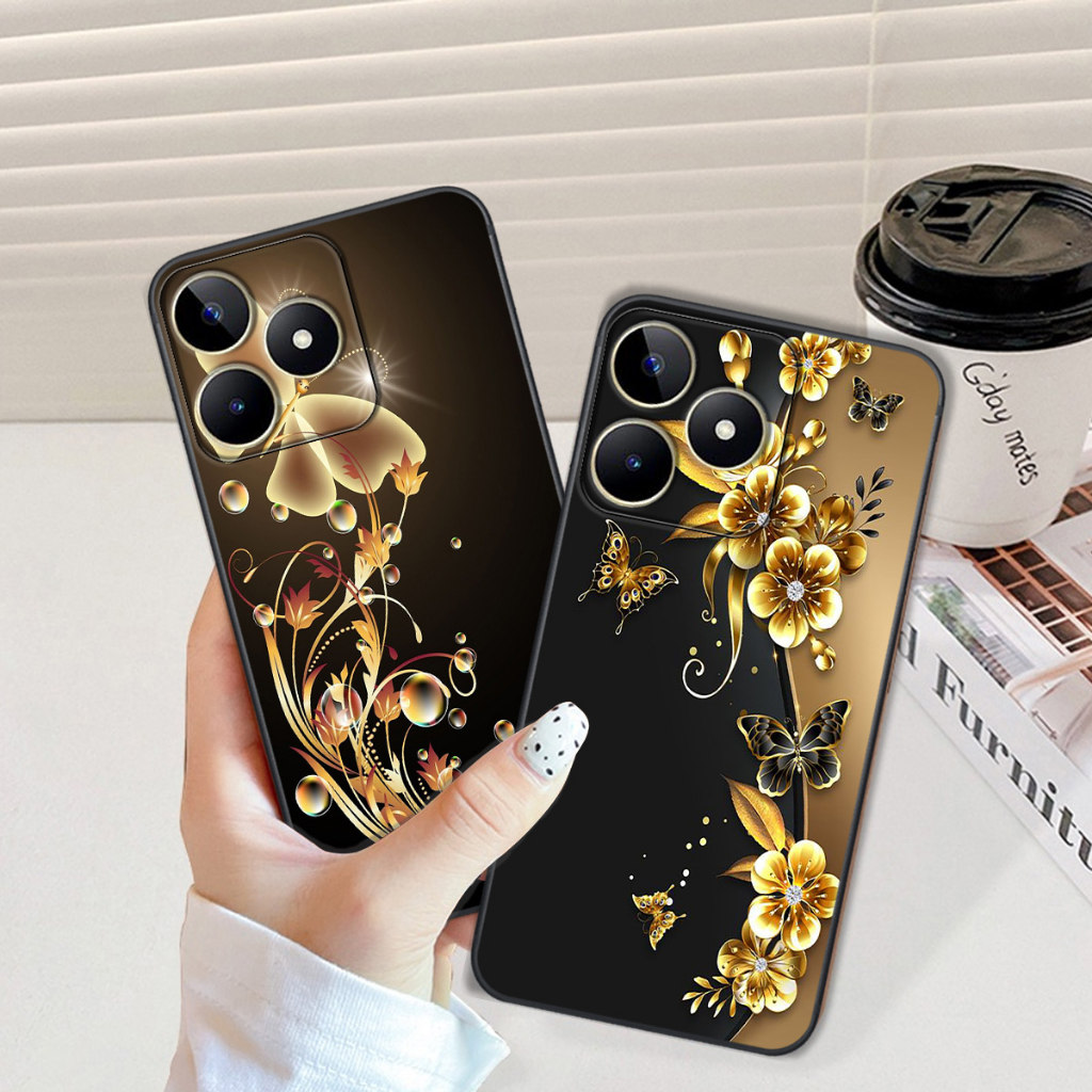 Ốp Realme C53 / NARZO N53 in hình hoa lá họa tiết siêu đẹp, sang trọng