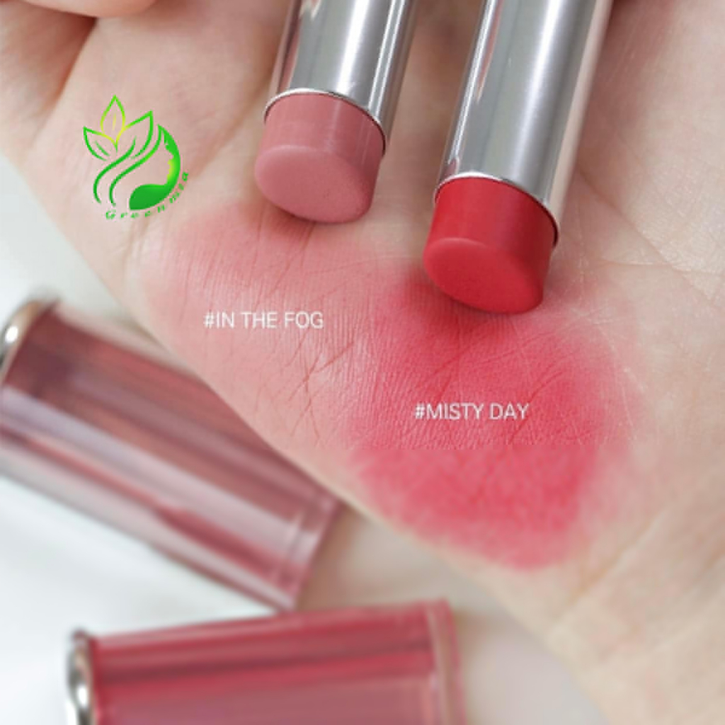 Son Thỏi 3CE Blur Matte Lipstick Misty Day Tông Màu Hồng San Hô Pha Một Chút Tím Nude Nhẹ Nhàng 4g Mịn Lì Mờ Ảo Nhẹ Tênh