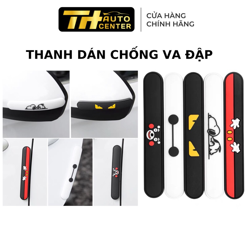 Set 4 thanh chống va xe cao su siêu bền phong cách siêu xe Âu Mỹ