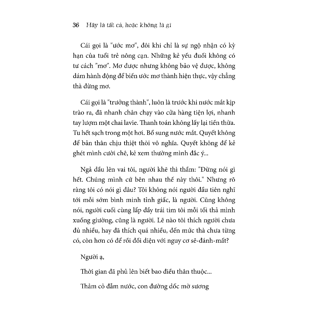 Sách Hãy Là Tất Cả, Hoặc Không Là Gì