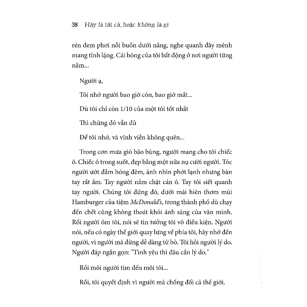 Sách Hãy Là Tất Cả, Hoặc Không Là Gì