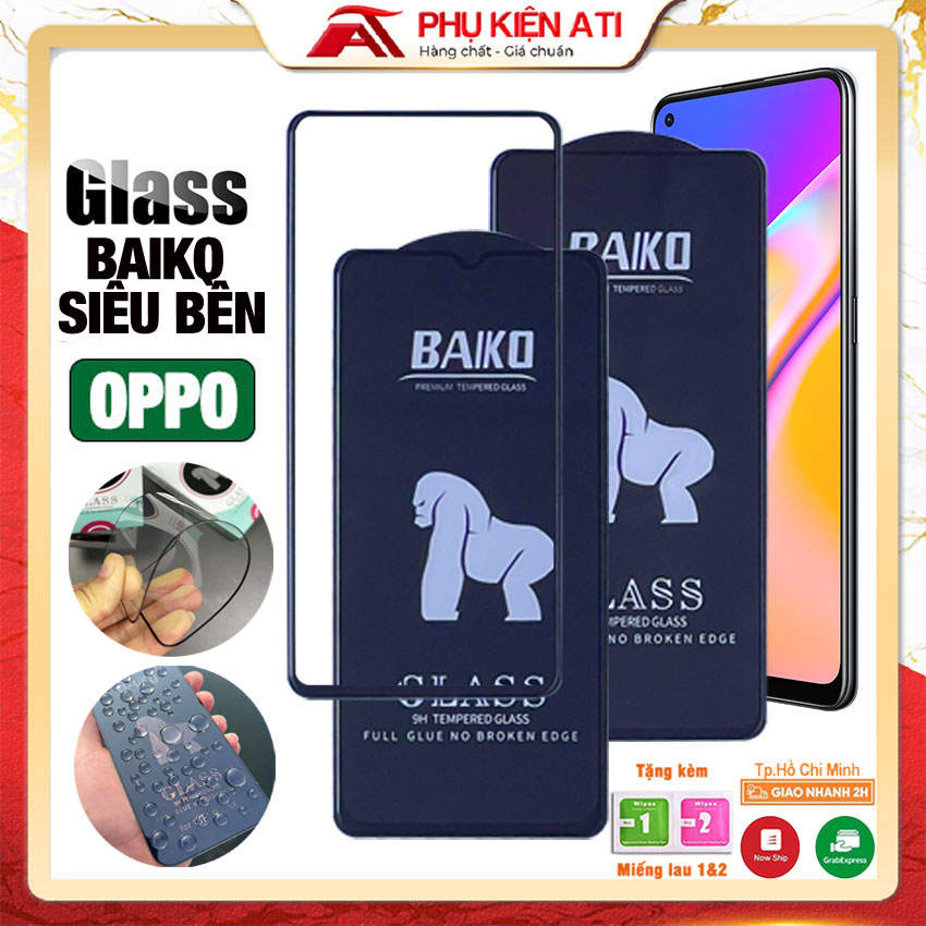 Kính cường lực Baiko OPPO A96 A57 A77s A53 A76 A55 A93 A94 A95 A31 A91 A55 A76 F9 F11 F7 K3 A31 A91 A92 A52 A53[BK-HD]