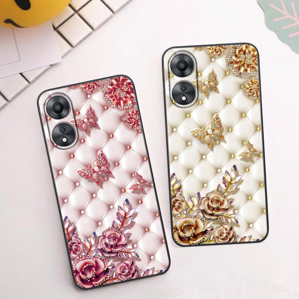 Ốp Oppo A58 / A78 / A1 5G / A98 5G in hình hoa lá họa tiết siêu đẹp, sang trọng