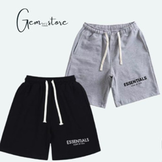 Quần Short ESSENTIALS unisex nam nữ chất cotton cao cấp, phong cách thể thao, mặc thoáng mát,quần đùi trơn nam Gem_stORE