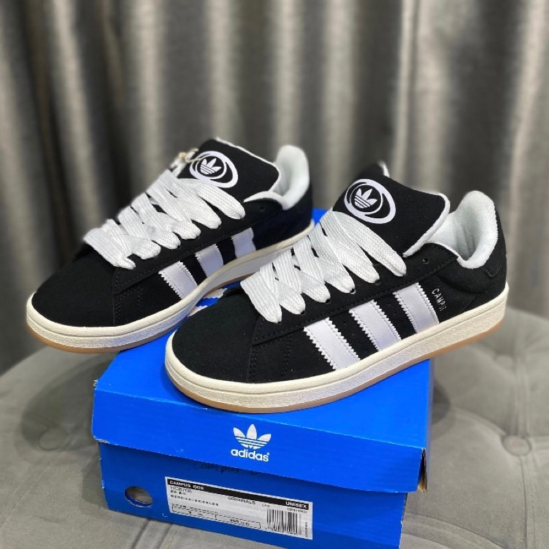 Giày Sneaker Adi.das Campus 00s Black Cloud White Da Lộn