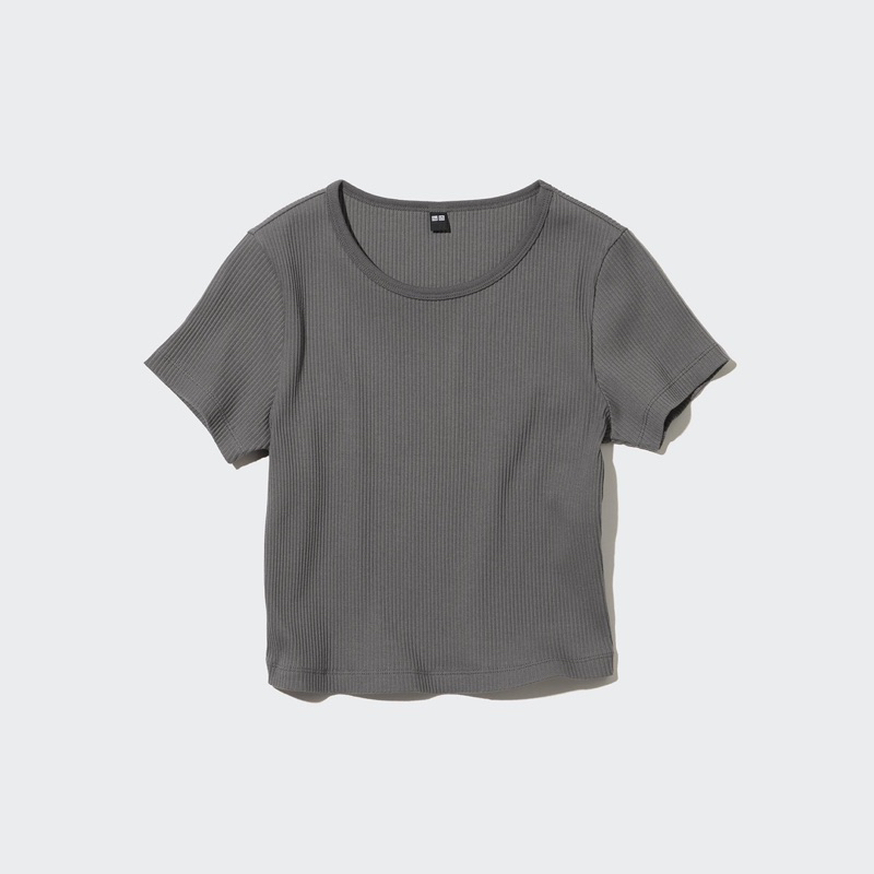 Áo thun gân croptop Uni Nhật