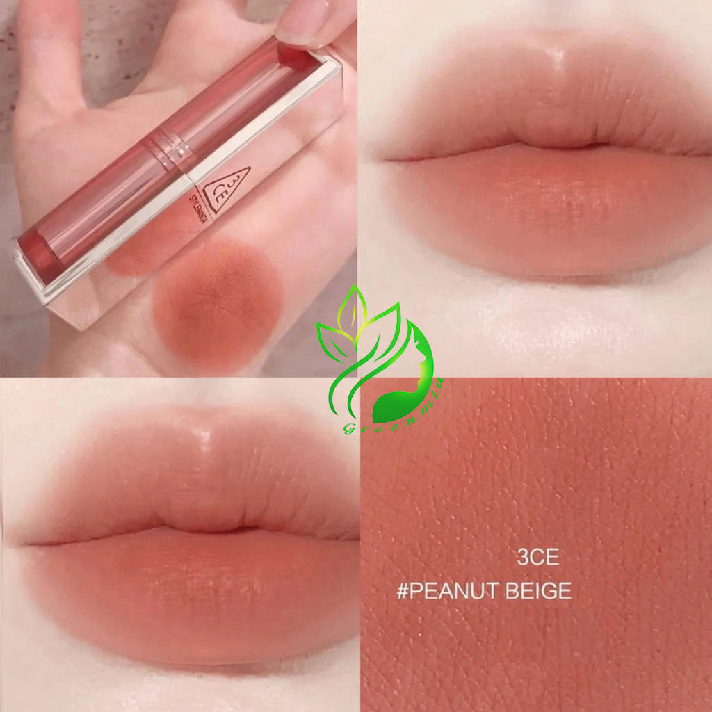 Son Thỏi 3CE Peanut Beige Blur Matte Lipstick Chuẩn Tone Cam Nude Nhẹ Nhàng 4g Mịn Lì Mờ Ảo Nhẹ Tênh