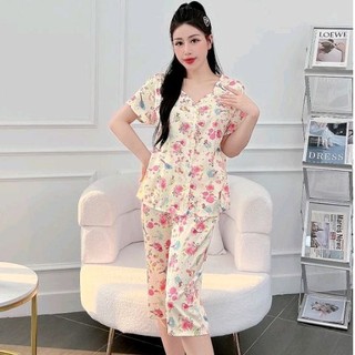 Đồ Bộ Pijama Lửng Lụa Tơ Cao Cấp🎀Hàng Có Size